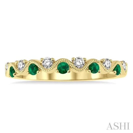 Alternate Gemstone & Diamond Band