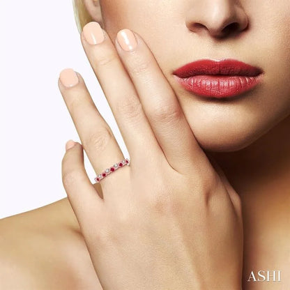 Alternate Gemstone & Diamond Band