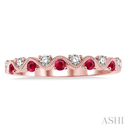 Alternate Gemstone & Diamond Band