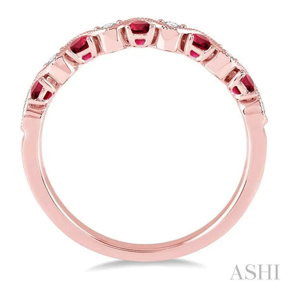 Alternate Gemstone & Diamond Band