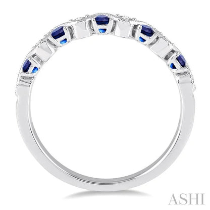 Alternate Gemstone & Diamond Band