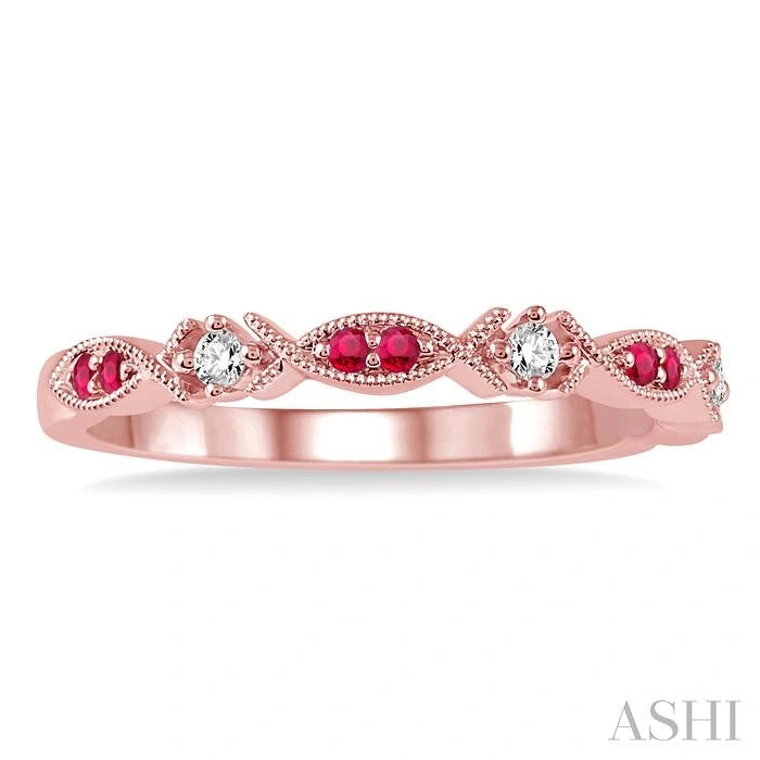 Alternate Gemstone & Diamond Band