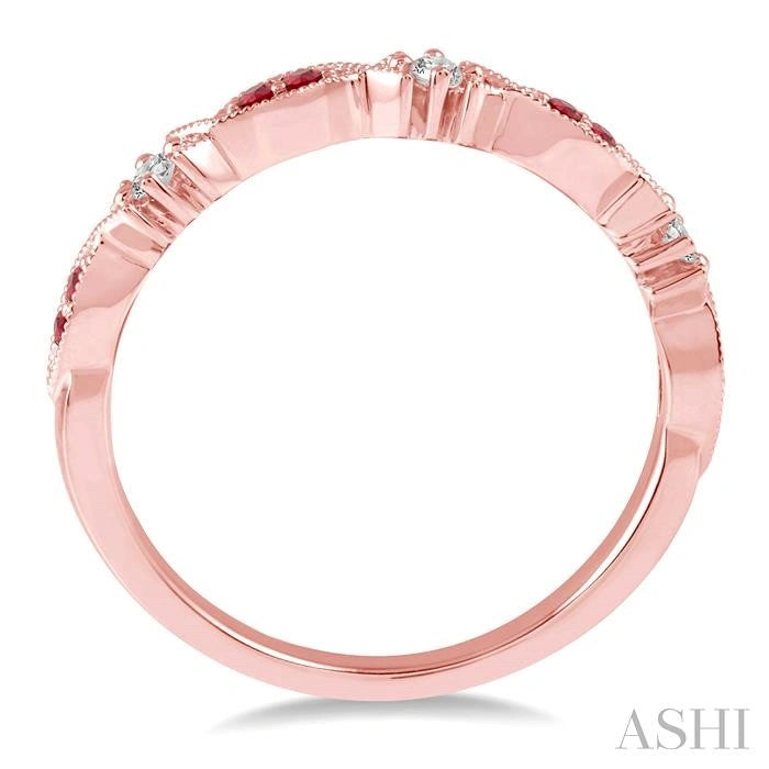 Alternate Gemstone & Diamond Band