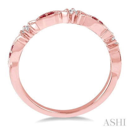 Alternate Gemstone & Diamond Band