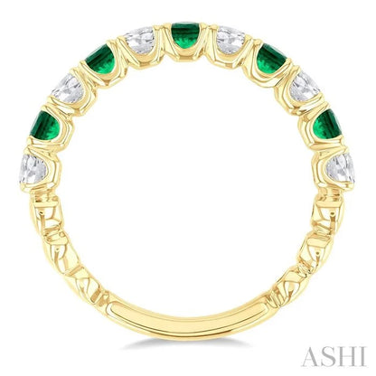 Alternate Gemstone & Diamond Wedding Band
