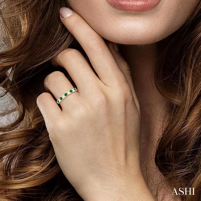 Alternate Gemstone & Diamond Wedding Band