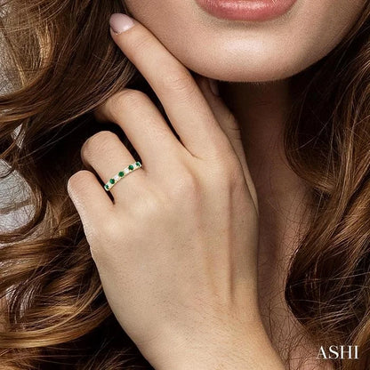 Alternate Gemstone & Diamond Wedding Band