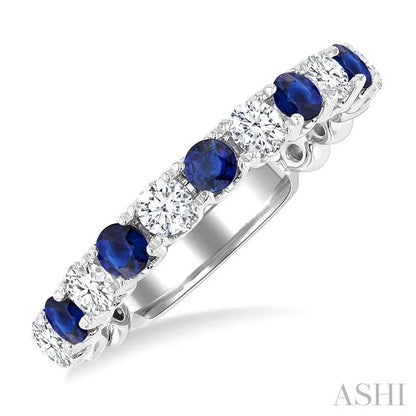 Alternate Gemstone & Diamond Wedding Band