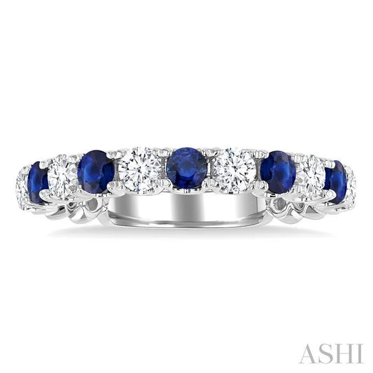 Alternate Gemstone & Diamond Wedding Band