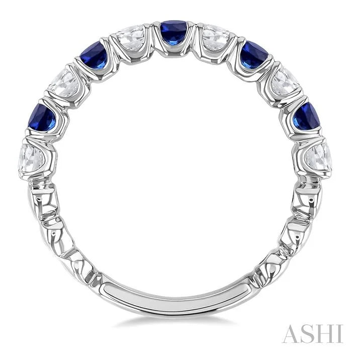 Alternate Gemstone & Diamond Wedding Band