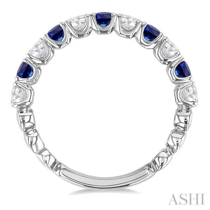 Alternate Gemstone & Diamond Wedding Band