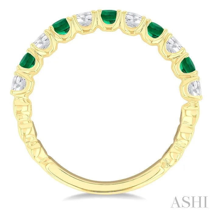 Alternate Gemstone & Diamond Wedding Band