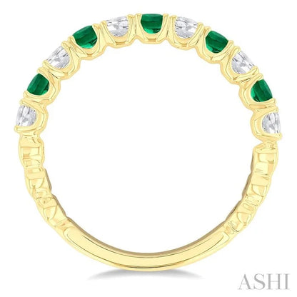 Alternate Gemstone & Diamond Wedding Band