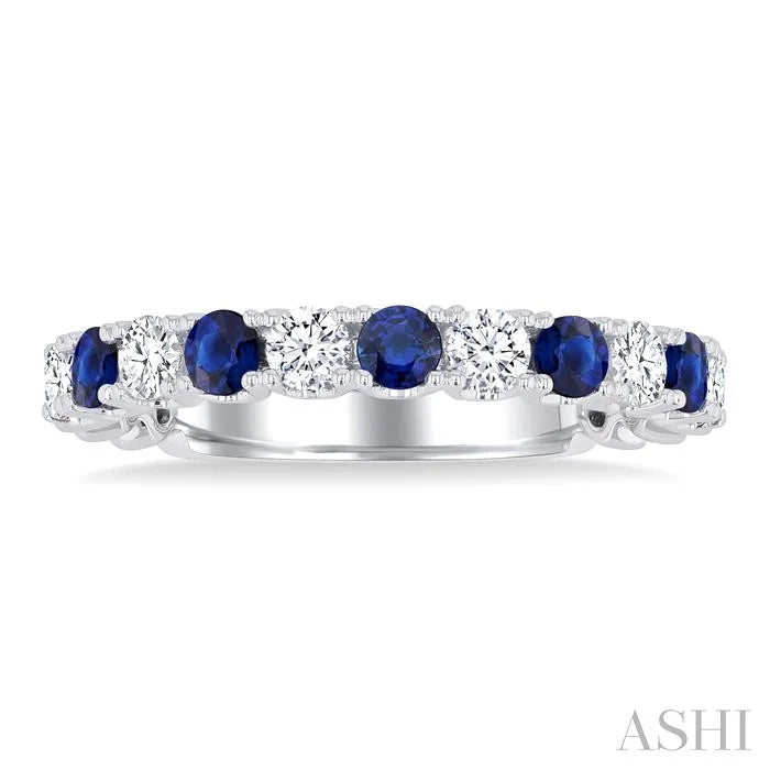 Alternate Gemstone & Diamond Wedding Band