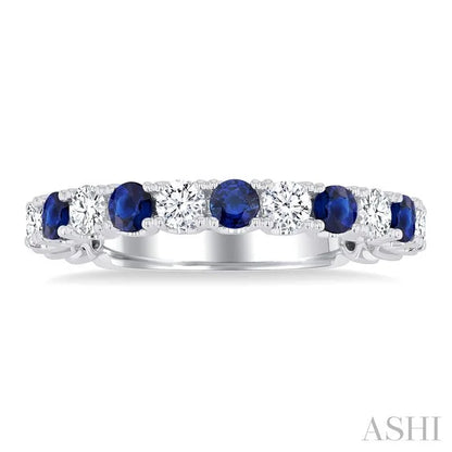 Alternate Gemstone & Diamond Wedding Band