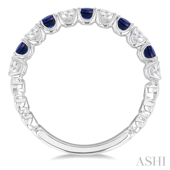 Alternate Gemstone & Diamond Wedding Band
