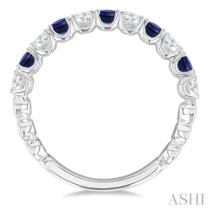 Alternate Gemstone & Diamond Wedding Band