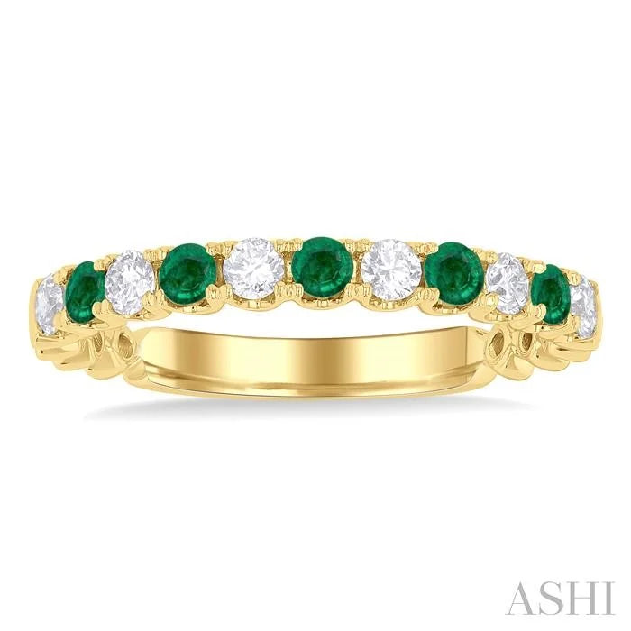 Alternate Gemstone & Diamond Wedding Band