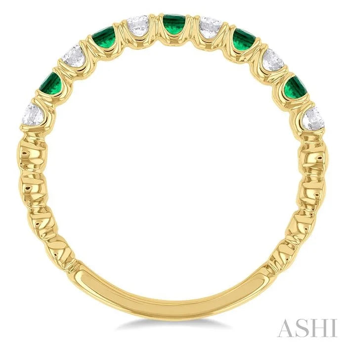 Alternate Gemstone & Diamond Wedding Band