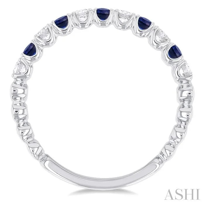 Alternate Gemstone & Diamond Wedding Band