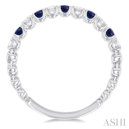 Alternate Gemstone & Diamond Wedding Band