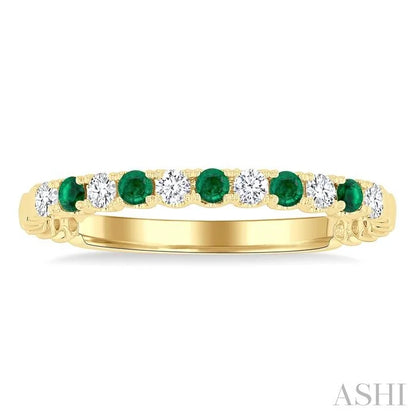 Alternate Gemstone & Diamond Wedding Band