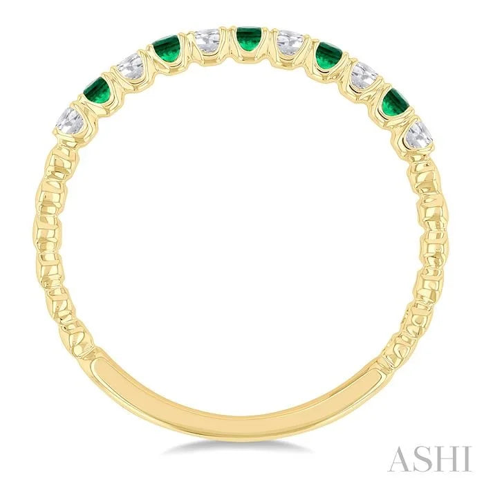 Alternate Gemstone & Diamond Wedding Band