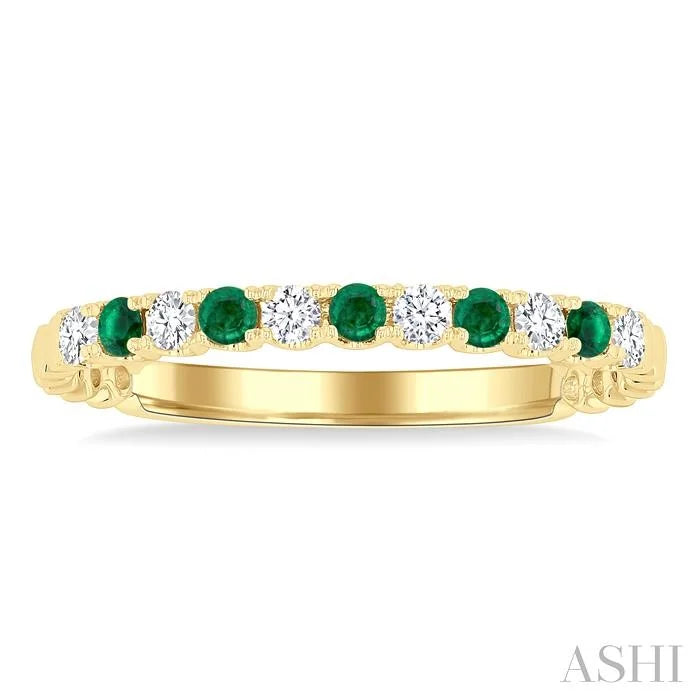 Alternate Gemstone & Diamond Wedding Band