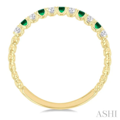 Alternate Gemstone & Diamond Wedding Band