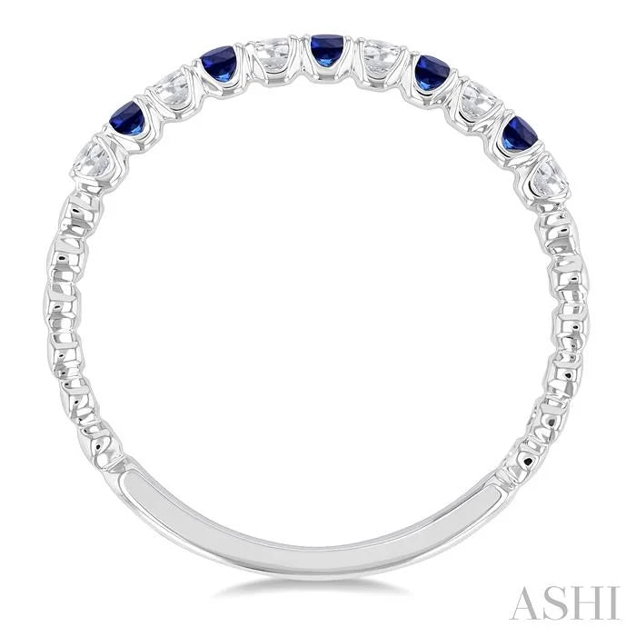 Alternate Gemstone & Diamond Wedding Band