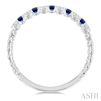 Alternate Gemstone & Diamond Wedding Band
