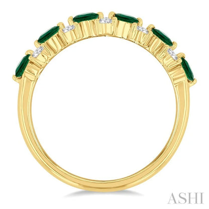 Alternate Gemstone & Diamond Band