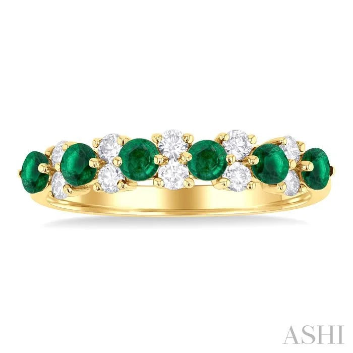 Alternate Gemstone & Diamond Band
