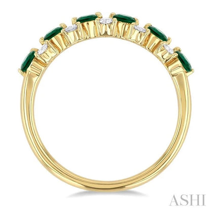 Alternate Gemstone & Diamond Band