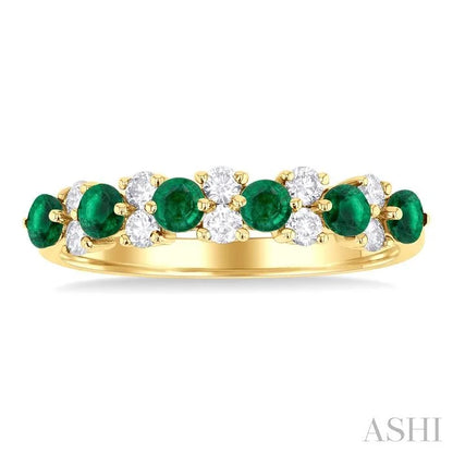Alternate Gemstone & Diamond Band