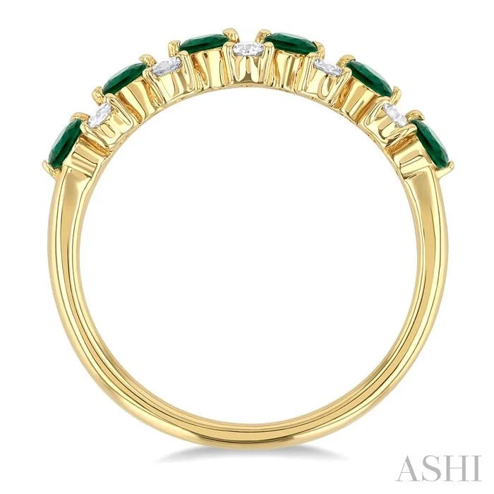 Alternate Gemstone & Diamond Band