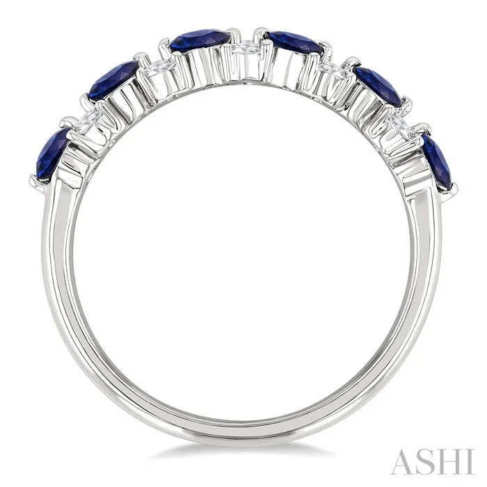 Alternate Gemstone & Diamond Band