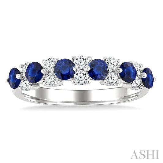 Alternate Gemstone & Diamond Band