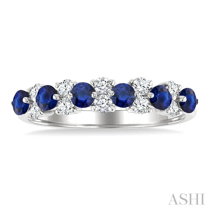 Alternate Gemstone & Diamond Band