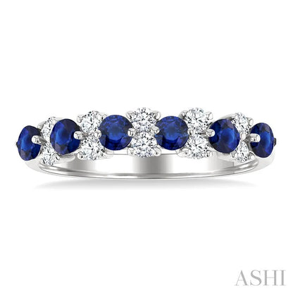Alternate Gemstone & Diamond Band