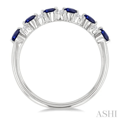 Alternate Gemstone & Diamond Band