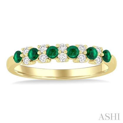 Alternate Gemstone & Diamond Band