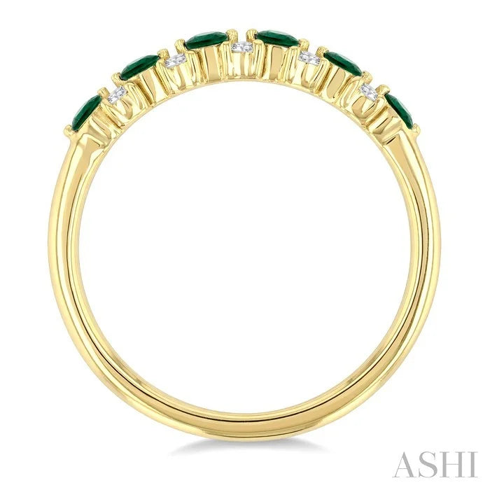 Alternate Gemstone & Diamond Band