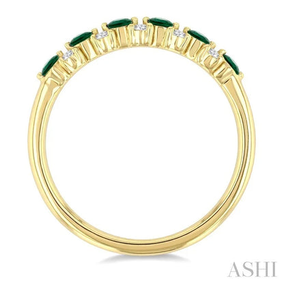Alternate Gemstone & Diamond Band
