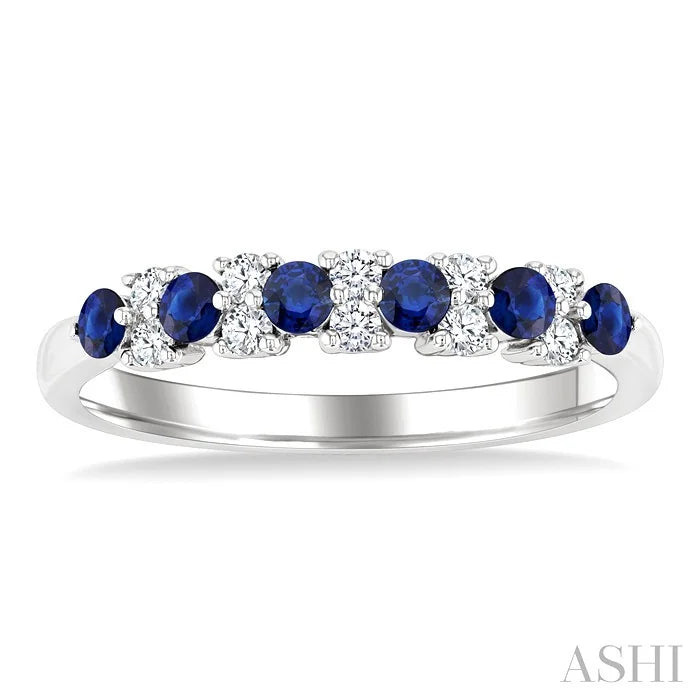 Alternate Gemstone & Diamond Band