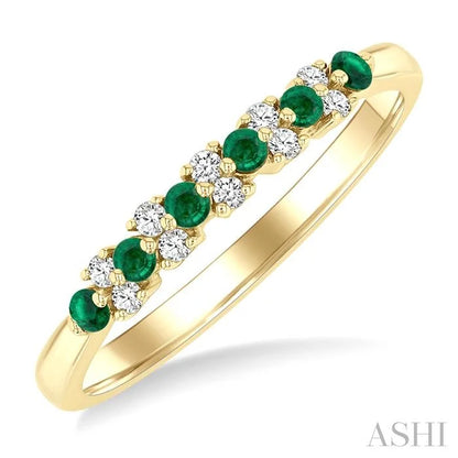 Alternate Gemstone & Diamond Band