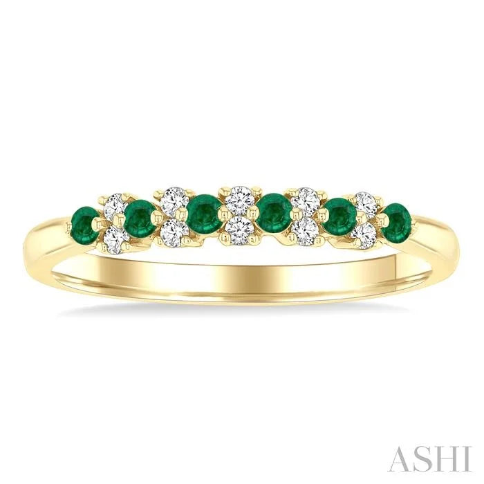 Alternate Gemstone & Diamond Band
