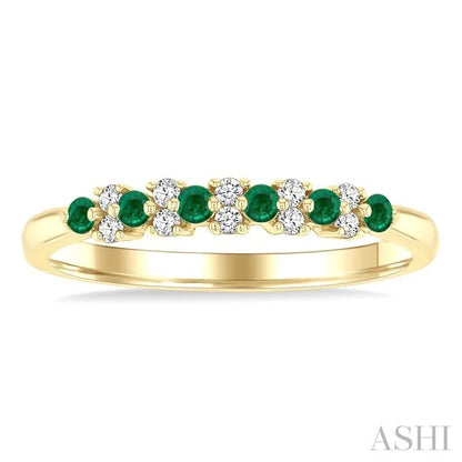Alternate Gemstone & Diamond Band