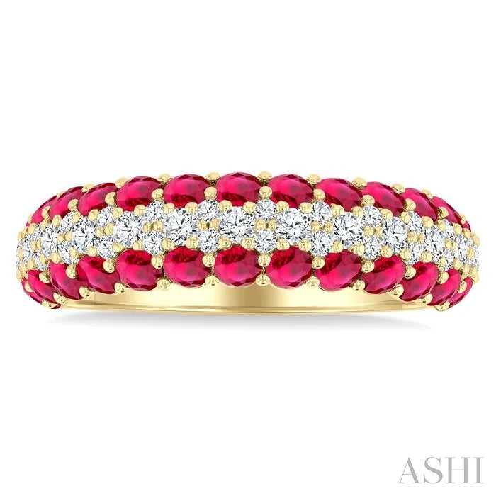 Gemstone & Diamond Fashion Band