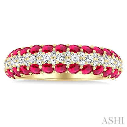 Gemstone & Diamond Fashion Band